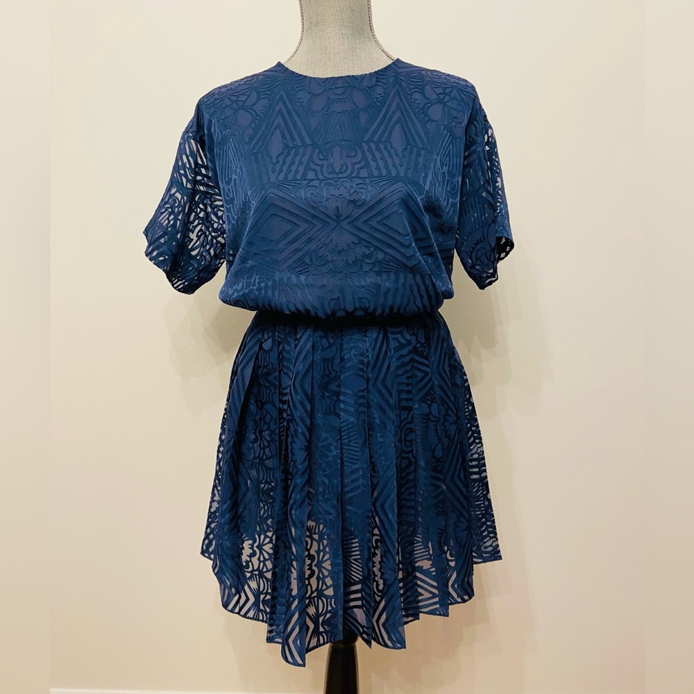 [SET] Joe Fresh Off the Runway Navy Shirt & Skirt Set